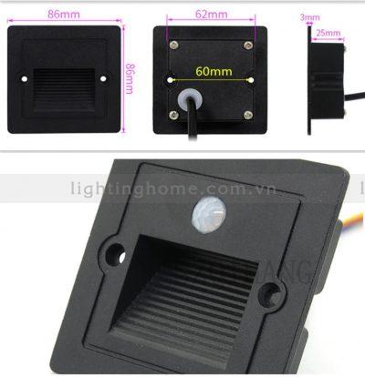 Phú Thịnh Hưng ĐÈN ÂM TƯỜNG BẬC CẦU THANG CẢM BIẾN ACT-625-19 TRONG NHÀ 1W