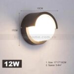 ĐÈN TƯỜNG NGOÀI TRỜI CHỐNG NƯỚC DÁNG TRÒN VNT-605A-20 - Ảnh 8