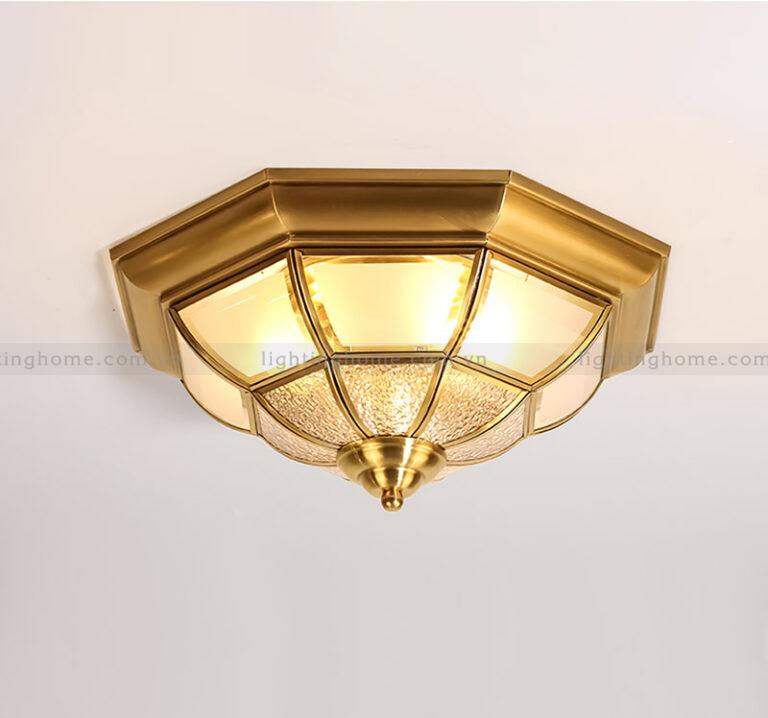 đèn mâm ốp trần đồng cổ điển OD-689 Đèn Ốp Trần Đồng Cổ Điển OD-689 - Ảnh 1