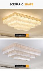 Đèn Mâm Ốp Trần Pha Lê Chữ Nhật MO-1147-21 - Ảnh 5