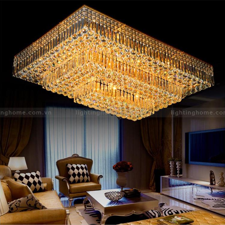 đèn mâm pha lê MO-1147-21 (2) Đèn Mâm Ốp Trần Pha Lê Chữ Nhật MO-1147-21 - Ảnh 1