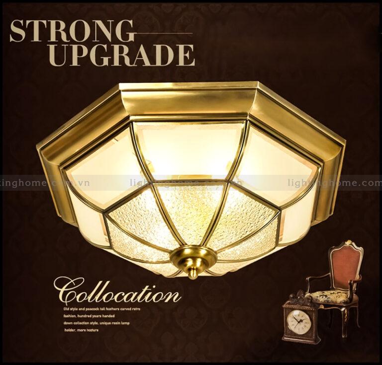 đèn ốp đồng sang trọng OD-731-23 Đèn Ốp Trần Đồng Cổ Điển Tân Cổ Điển OD-731-23 - Ảnh 1