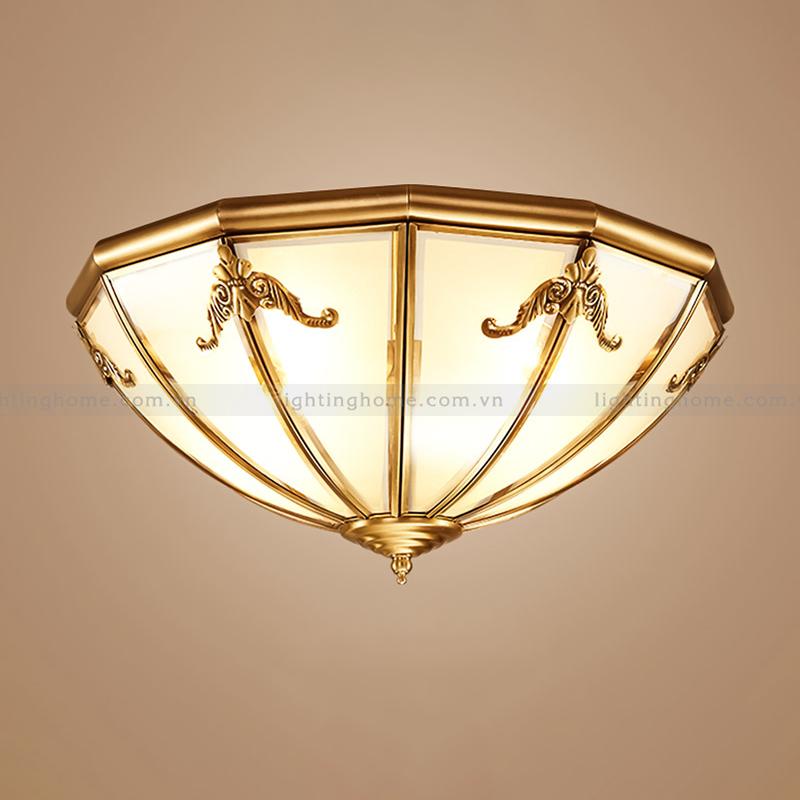 đèn ốp trần OD-708 Lớn Đèn Ốp Trần Đồng Cổ Điển Tân Cổ Điển OD-708 Lớn - Ảnh 1
