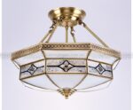Đèn Ốp Trần Đồng Cổ Điển Chao Đá OD-710 - Ảnh 2