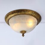 Đèn Ốp Trần Đồng Chao Đá Cổ Điển OD-701