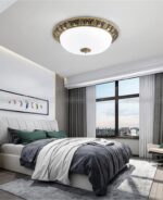 Đèn Ốp Trần Đồng Chao Đá Cổ Điển OD-703
