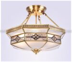 Đèn Ốp Trần Đồng Cổ Điển Chao Đá OD-710 - Ảnh 4