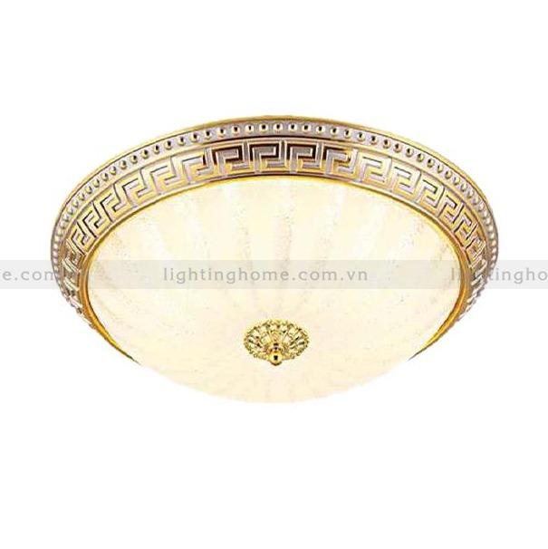 đèn ốp trần đồng OD-723-22 Đèn Ốp Trần Đồng Cổ Điển Màu Vàng 24K OD-723-22 - Ảnh 1