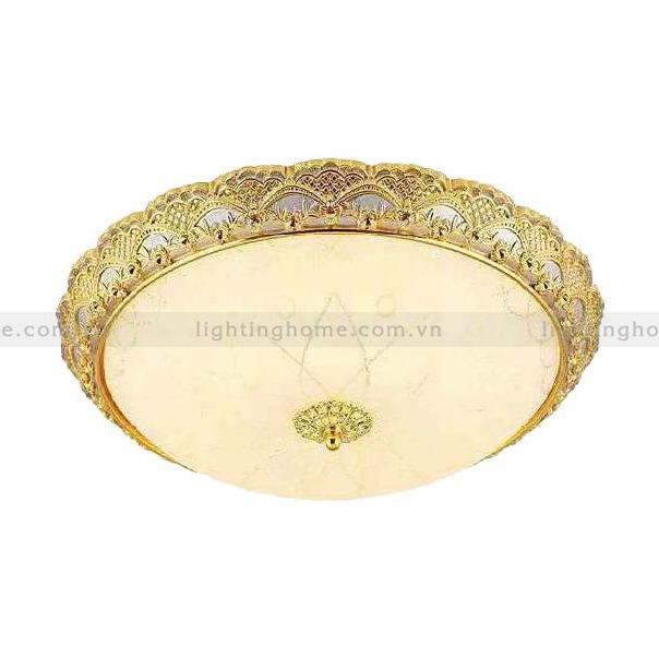 đèn ốp trần đồng OD-725-22 Đèn Ốp Trần Đồng Cổ Điển Màu Vàng 24K OD-725-22 - Ảnh 1