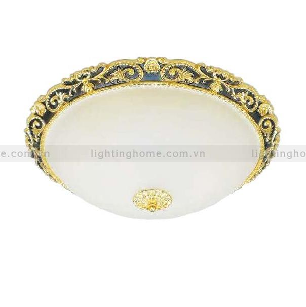 đèn ốp trần đồng OD-726-22 Đèn Ốp Trần Đồng Cổ Điển Màu Vàng 24K OD-726-22 - Ảnh 1