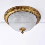 Đèn Ốp Trần Đồng Chao Đá Cổ Điển OD-701 - Ảnh 2