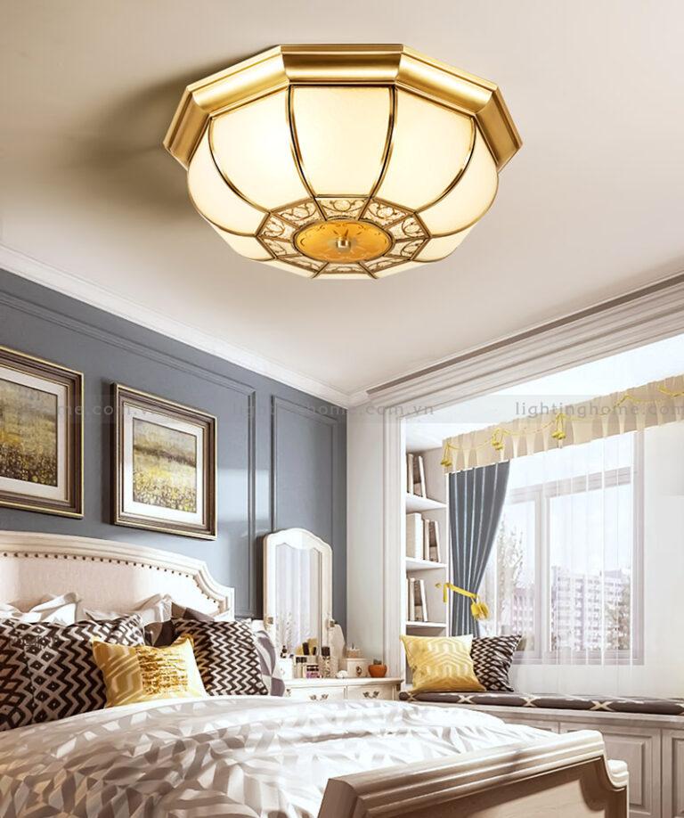 đèn ốp trần đồng cổ điển châu âu OD-730-23 Đèn Ốp Trần Đồng Cổ Điển Tân Cổ Điển OD-730-23 - Ảnh 1