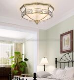 Đèn Ốp Trần Đồng Cổ Điển Chao Đá OD-710
