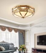 Đèn Ốp Trần Đồng Cổ Điển Đính Pha Lê Luxury OD-697A-18