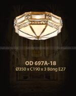 Đèn Ốp Trần Đồng Cổ Điển Đính Pha Lê Luxury OD-697A-18 - Ảnh 6