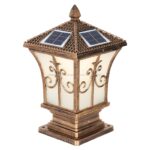 Đèn Trụ Cổng Cổ Điển Năng Lượng Mặt Trời TD-17-20 Màu Đồng - Ảnh 2