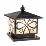 Đèn Trụ Cổng Năng Lượng Mặt Trời Họa Tiết Cánh Hoa TD-33-23 - Ảnh 2