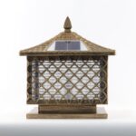 Đèn Trụ Cổng Năng Lượng Mặt Trời Chất Liệu Đồng TD-56 - Ảnh 2