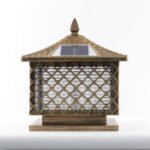 Đèn Trụ Cổng Năng Lượng Mặt Trời Chất Liệu Đồng TD-56 - Ảnh 2