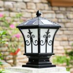 Đèn Trụ Cổng Cổ Điển Năng Lượng Mặt Trời TD-17-20 Màu Đen - Ảnh 2