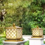 Đèn Trụ Cổng Đồng Họa Tiết Caro TD-23 - Ảnh 6
