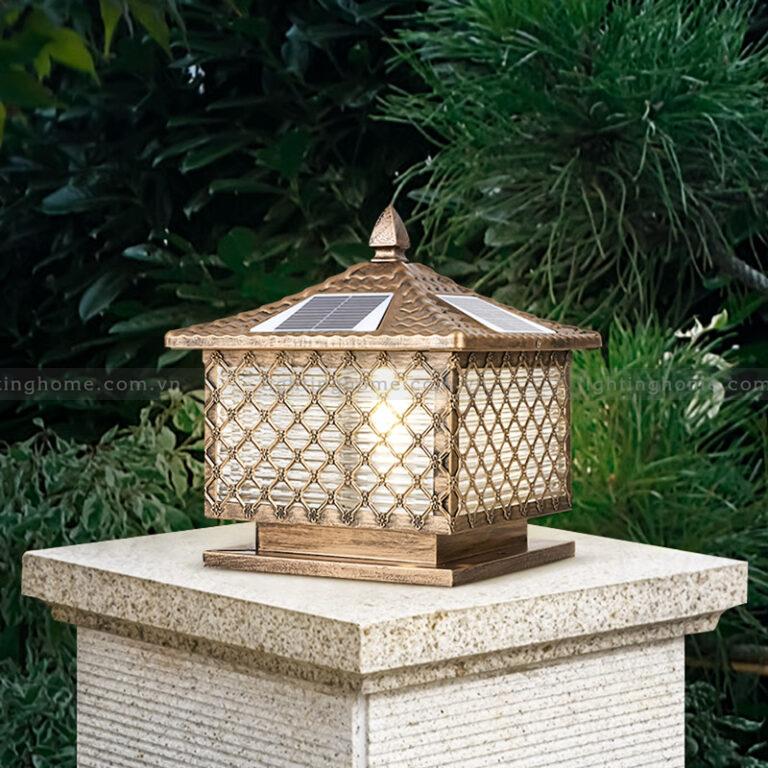 đèn trụ đồng cổ điển năng lượng mặ trời TD-56 Đèn Trụ Cổng Năng Lượng Mặt Trời Chất Liệu Đồng TD-56 - Ảnh 1