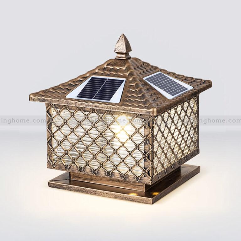 Phú Thịnh Hưng Đèn Trụ Cổng Năng Lượng Mặt Trời Chất Liệu Đồng TD-57