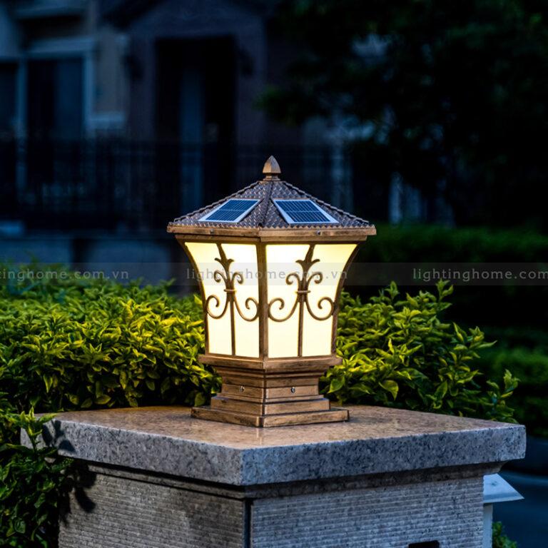 đèn trụ sân vườn năng lượng mặt trời TD-17-20 Màu Đồng den tru san vuon nang luong mat troi TD 17 20 Mau Dong 1