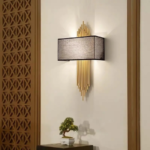 ĐÈN TƯỜNG CHAO VẢI HIỆN ĐẠI GT-849A-18 ĐEN