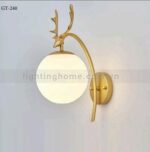 ĐÈN TƯỜNG SỪNG HƯƠU CẦU THỦY TINH GT-488 - Ảnh 3
