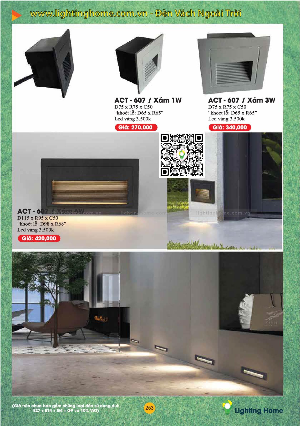 Đèn Vách Ngoài Trời Lighting Home VNT-ACT Đèn Vách Ngoài Trời Lighting Home VNT-ACT
