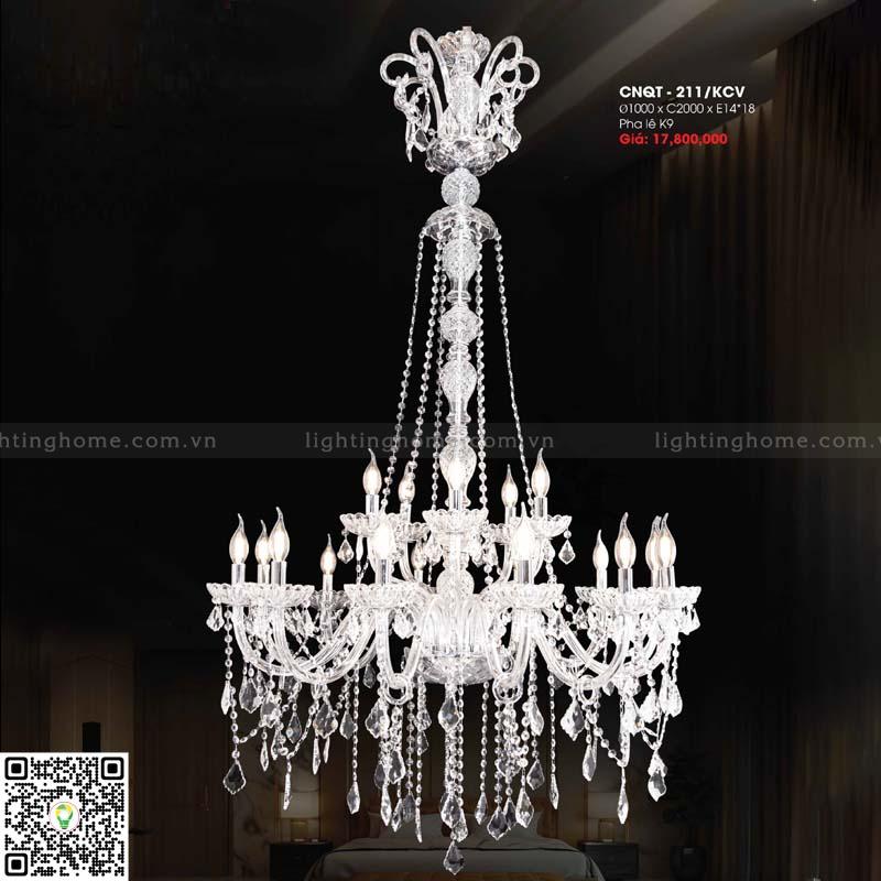 Đèn Trang Trí Đèn chùm pha lê Lightinghome CNQT-211-KCV