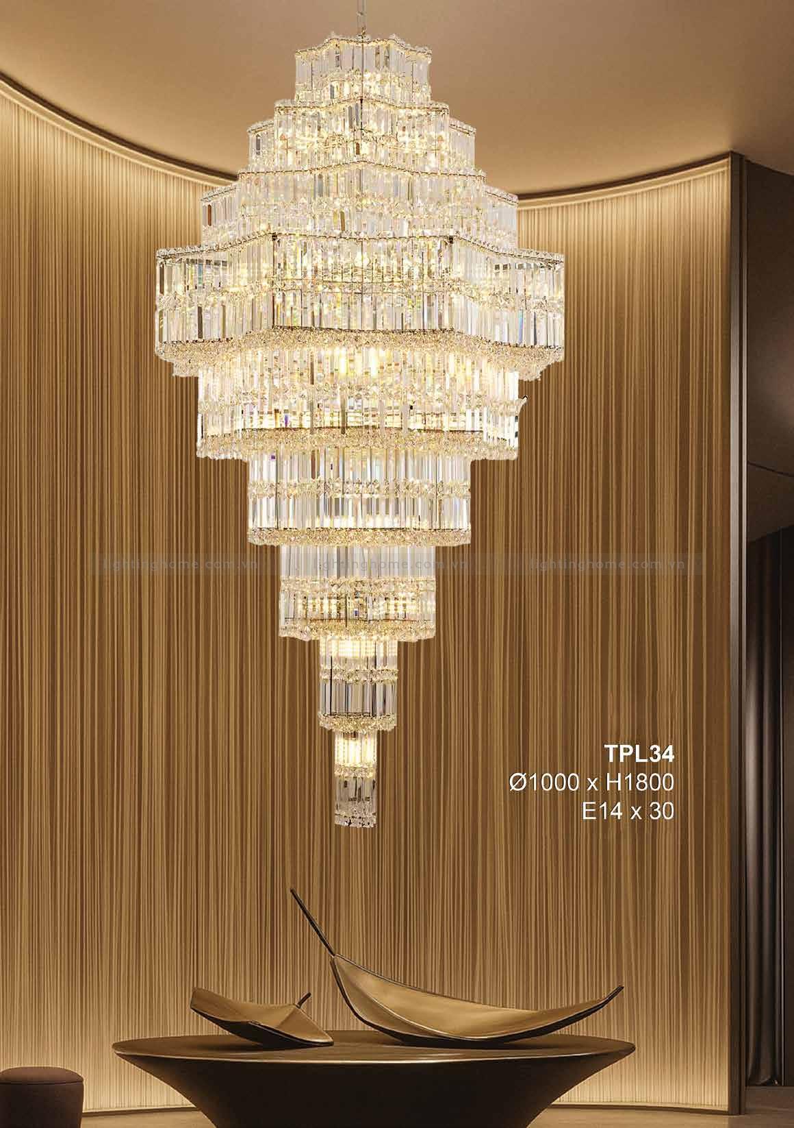 Đèn thả pha lê TPL34 Den pha le TPL34