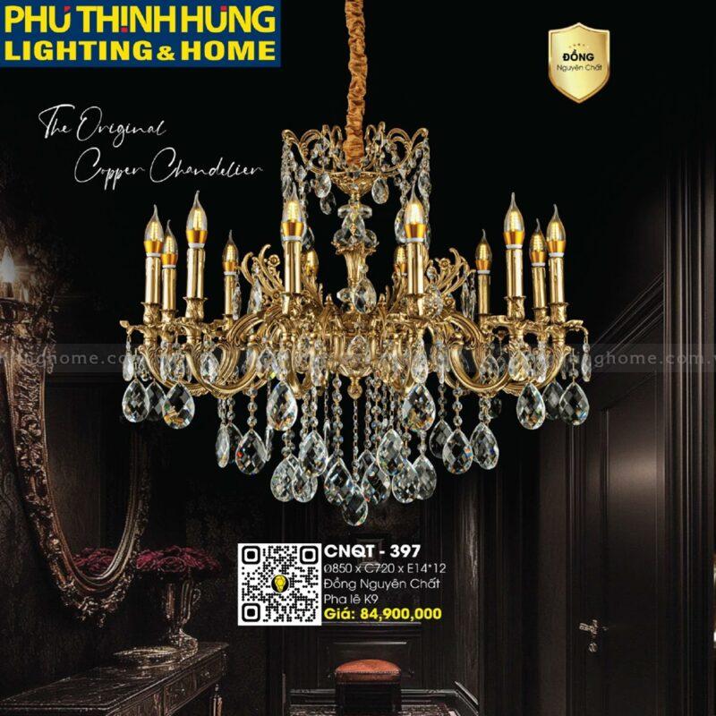Lighting Home nơi hội tụ các tinh hoa của Đèn Trang Trí Đèn Chùm Đồng LightingHome CNQT-397